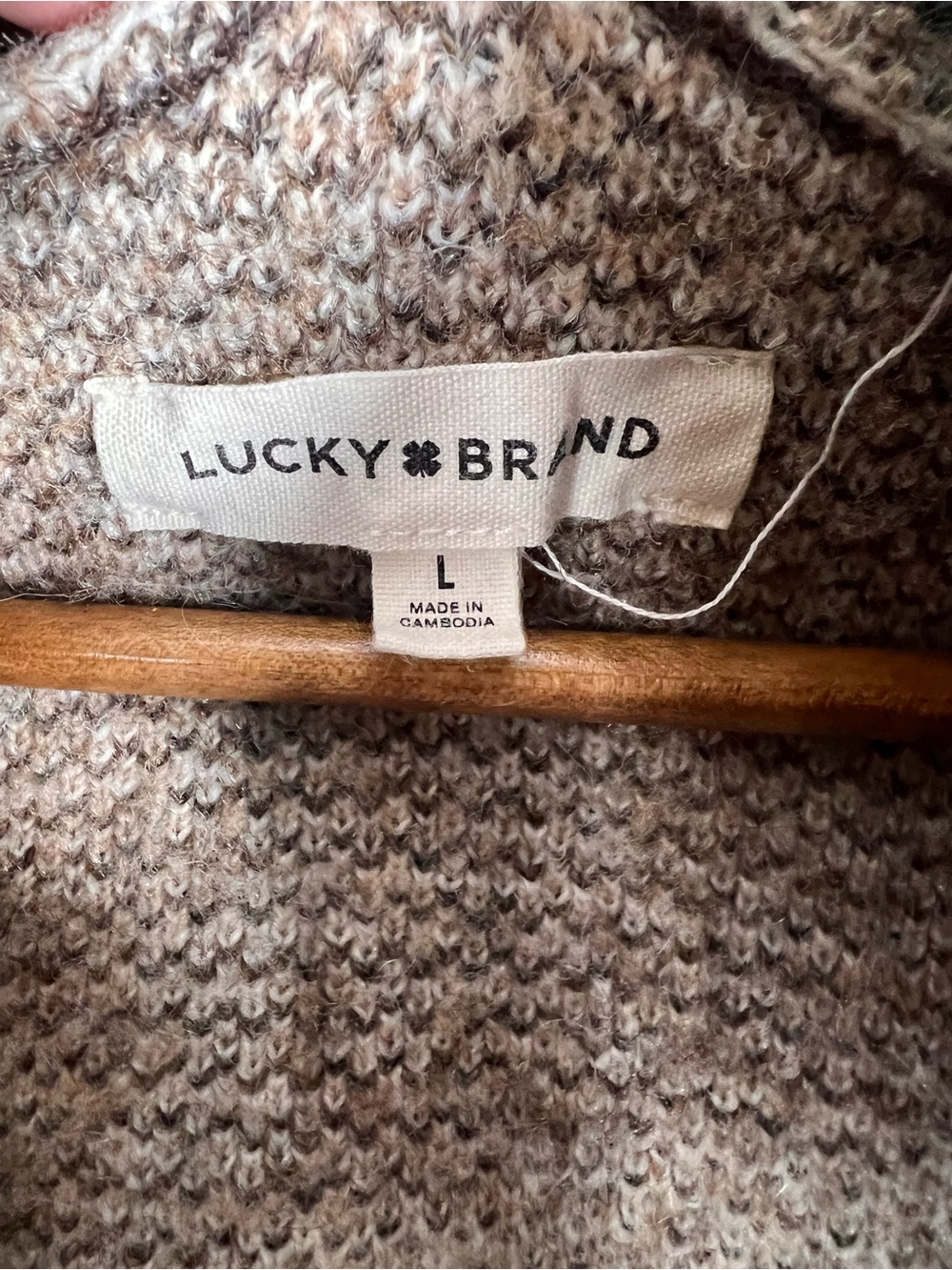 Lucky Brand Horse Shawl Collar Cardigan Sweater Womens L Western Equestrian Fall - Picture 3 of 9